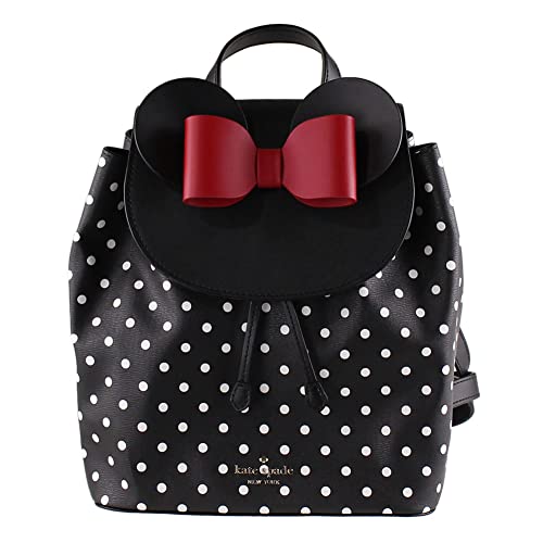 Kate Spade New York x Disney Minnie Mouse Black Polka Dot Leather Backpack, M