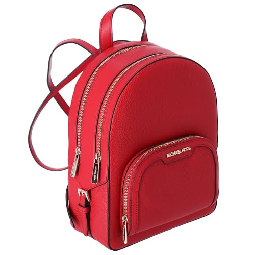 Michael Kors Jaycee Medium Pebbled Leather Backpack (bright Red), Bright Red, M, Backpack