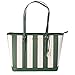 Michael Kors Jet Set Travel Large Top Zip Tote Fern Green Multi Stripe, Green