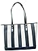 Michael Michael Kors Large Tote Black Stripe, Black and White