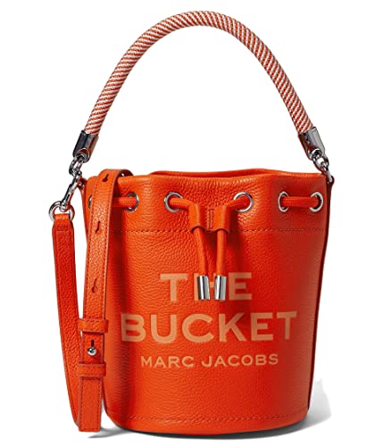 Marc Jacobs The Leather Logo Bucket Bag Colour : Orange, Size : One Size