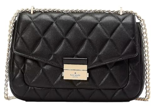 kate spade new york Carey Medium Flap Shoulder Bag, Black