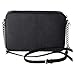 Michael Kors Shoulder Cross Body Bag Saffiano Leather Medium Handbag Jet Set (Black)