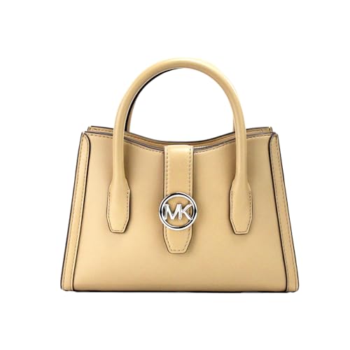 Michael Kors Women Gabby Small Faux Leather Satchel, Camel