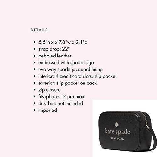 Kate Spade New York Glitter On Mini Camera Bag (Black)