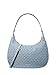 Michael Kors Cora Large Logo Shoulder Bag Crossbody Strap, Pale Blue/Navy