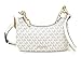 Michael Kors Cora Medium Signature PVC Zip Pouchette Crossbody Bag Light Cream, Lt Cream Multi, Medium