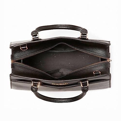 Kate Spade New York Madison Medium Satchel Crossbody Handbag (Black), Black