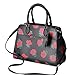 Kate Spade New York Madison Rose Toss Printed Medium Satchel Black Res, Black, Red