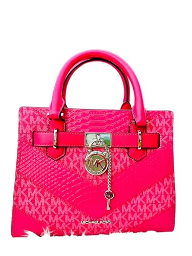 Michael Kors Hamilton Small Satchel, Electric Pink Multi, Small