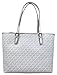 Michael Kors MK Jet Set Girls JST Medium Signature Carry all Tote Logo Bag (Bright White multi)