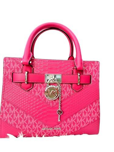 Michael Kors Hamilton Small Satchel, Electric Pink Multi, Small