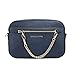 Michael Kors Jet Set Large East West Zip Chain Crossbody Bag Navy Leather, Navy