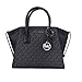 Michael Michael Kors Avril Small Logo Top-Zip Satchel, Black Logo