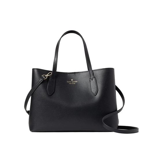 kate spade handbag purse Harper satchel in leather (Black)