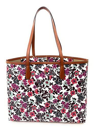 Tory Burch Kerrington Tote (Cream Red Blue Wallpaper Floral)