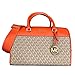 Michael Kors MK Jet Set Travel Medium Duffle Bag Satchel MK Signature, Poppy Orange, Satchel