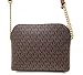 Michael Kors Jet Set Medium Crossbody Leather Handbag (BROWN)