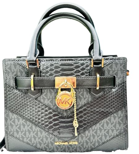 Michael Kors Hamilton Small Satchel, Black Multi, Small