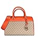 Michael Kors MK Jet Set Travel Medium Duffle Bag Satchel MK Signature, Poppy Orange, Satchel