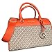 Michael Kors MK Jet Set Travel Medium Duffle Bag Satchel MK Signature, Poppy Orange, Satchel