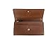 Burberry Porter Tan Grained Leather Embossed Continental Clutch Flap Wallet Brown