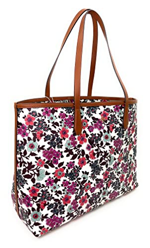 Tory Burch Kerrington Tote (Cream Red Blue Wallpaper Floral)