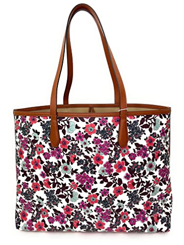 Tory Burch Kerrington Tote (Cream Red Blue Wallpaper Floral)