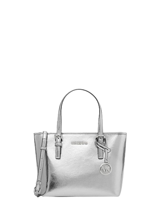 MICHAEL KORS et Set Travel Extra-Small Metallic Top-Zip Tote Bag Silver, Silver, Medium, 35R3GM9M1L