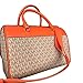 Michael Kors MK Jet Set Travel Medium Duffle Bag Satchel MK Signature, Poppy Orange, Satchel