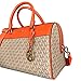 Michael Kors MK Jet Set Travel Medium Duffle Bag Satchel MK Signature, Poppy Orange, Satchel