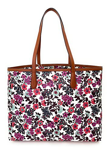 Tory Burch Kerrington Tote (Cream Red Blue Wallpaper Floral)