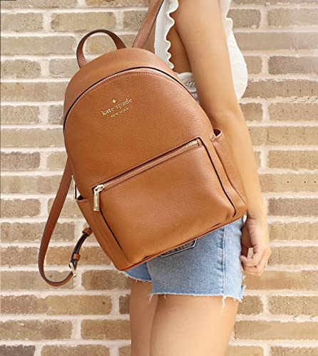 Kate Spade New York Leila Dome Backpack Pebbled Leather Medium, Cherrywood