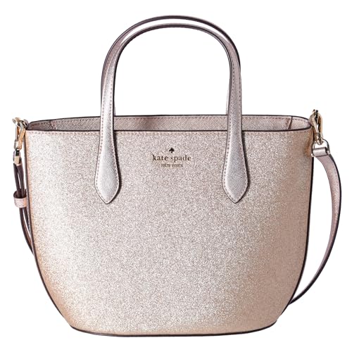 kate spade new york Kate Spade Glitter Glimmer Small Zip Satchel Crossbody Bag Holiday, Gold