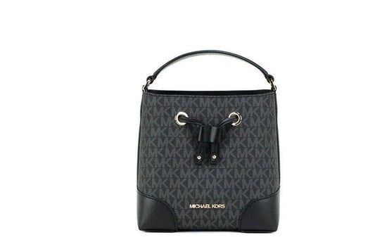 Michael Kors XS Suri Mini Bucket Crossbody Drawstring Shoulder Bag 35F2GM9M1B PVC, Black