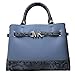 Michael Kors Large Belted Satchel with Crossbody Strap, Denim, Large