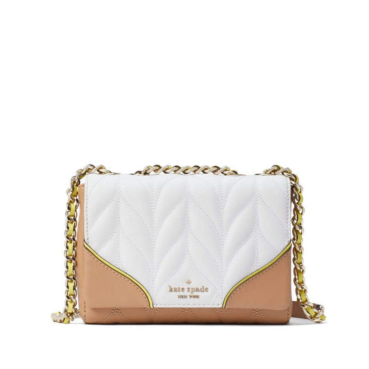 Kate Spade New York Briar Lane Quilted Mini Emelyn Women’s Shoulder Bag (White Dove Multi)