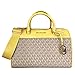 Michael Kors MK Jet Set Travel Medium Duffle Bag Satchel MK Signature, Daffodil Yellow, Satchel