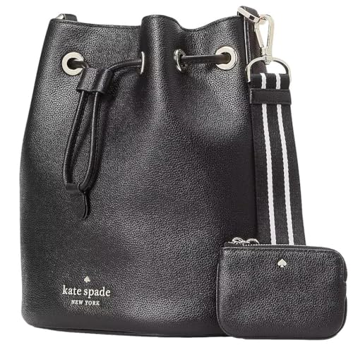 Kate Spade New York Women's Rosie Pebbled Leather Large Bucket Bag, Black