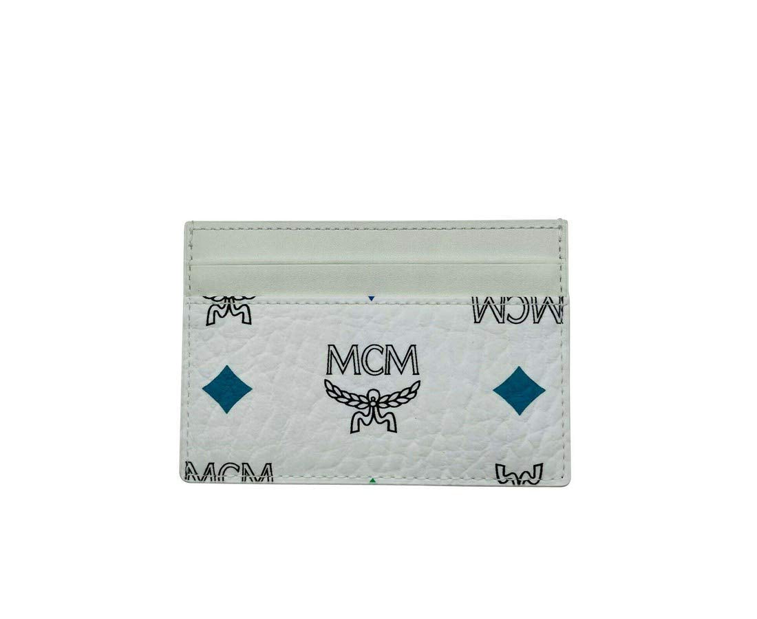 MCM Women's Spectrum Diamond Rainbow Logo Visetos Card Holder MYAAASV02, White, XS