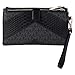 Michael Kors Jet Set Travel Large Double Zip Wallet MK Signature Multi Python Design, Black