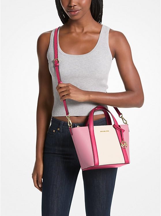 Michael Kors Pratt Small Tote Handle Crossbody Bag, Electric Pink