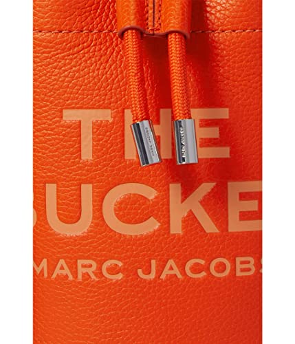 Marc Jacobs The Leather Logo Bucket Bag Colour : Orange, Size : One Size