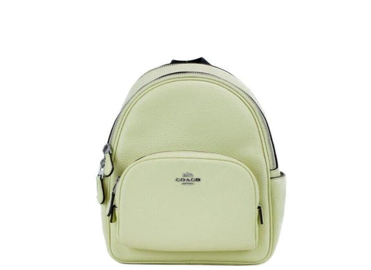 Coach Women's Mini Court Backpack, Sv/Pale Lime, One Size, Mini Court Backpack