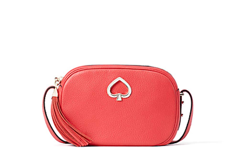 Kate Spade Kourtney Camera Leather Crossbody Bag Purse Handbag style # wkru6817 (Stop Light)