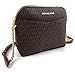 Michael Kors Jet Set Medium Crossbody Leather Handbag (BROWN)