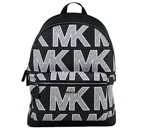 Michael Kors Cooper Black Signature PVC Graphic Logo Backpack Bookbag Bag, Multicoloured, One Size