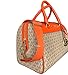 Michael Kors MK Jet Set Travel Medium Duffle Bag Satchel MK Signature, Poppy Orange, Satchel