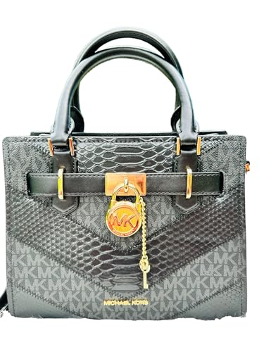 Michael Kors Hamilton Small Satchel, Black Multi, Small