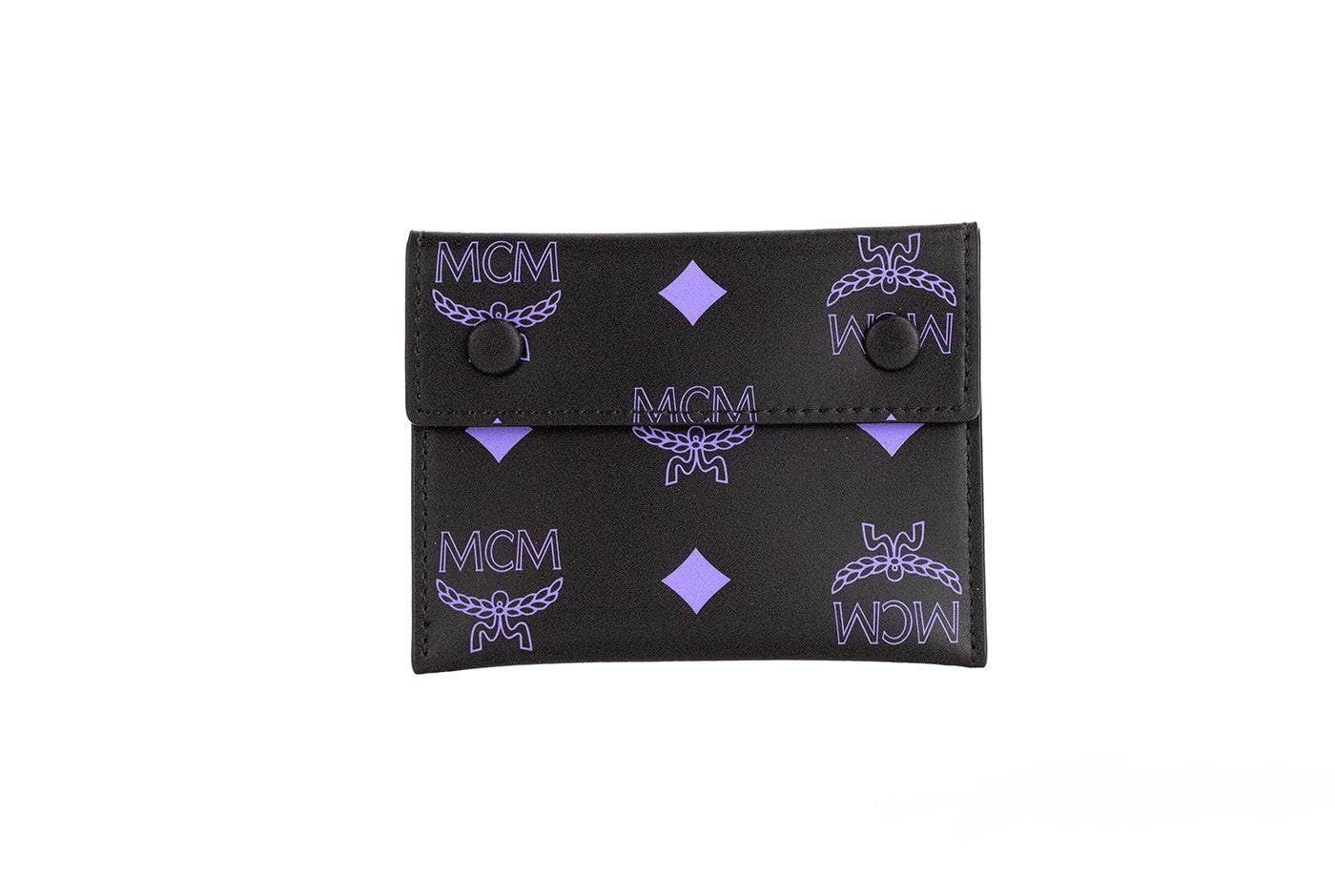 MCM Color Splash Logo Pouch, Dahlia Purple/Summer Green, One Size